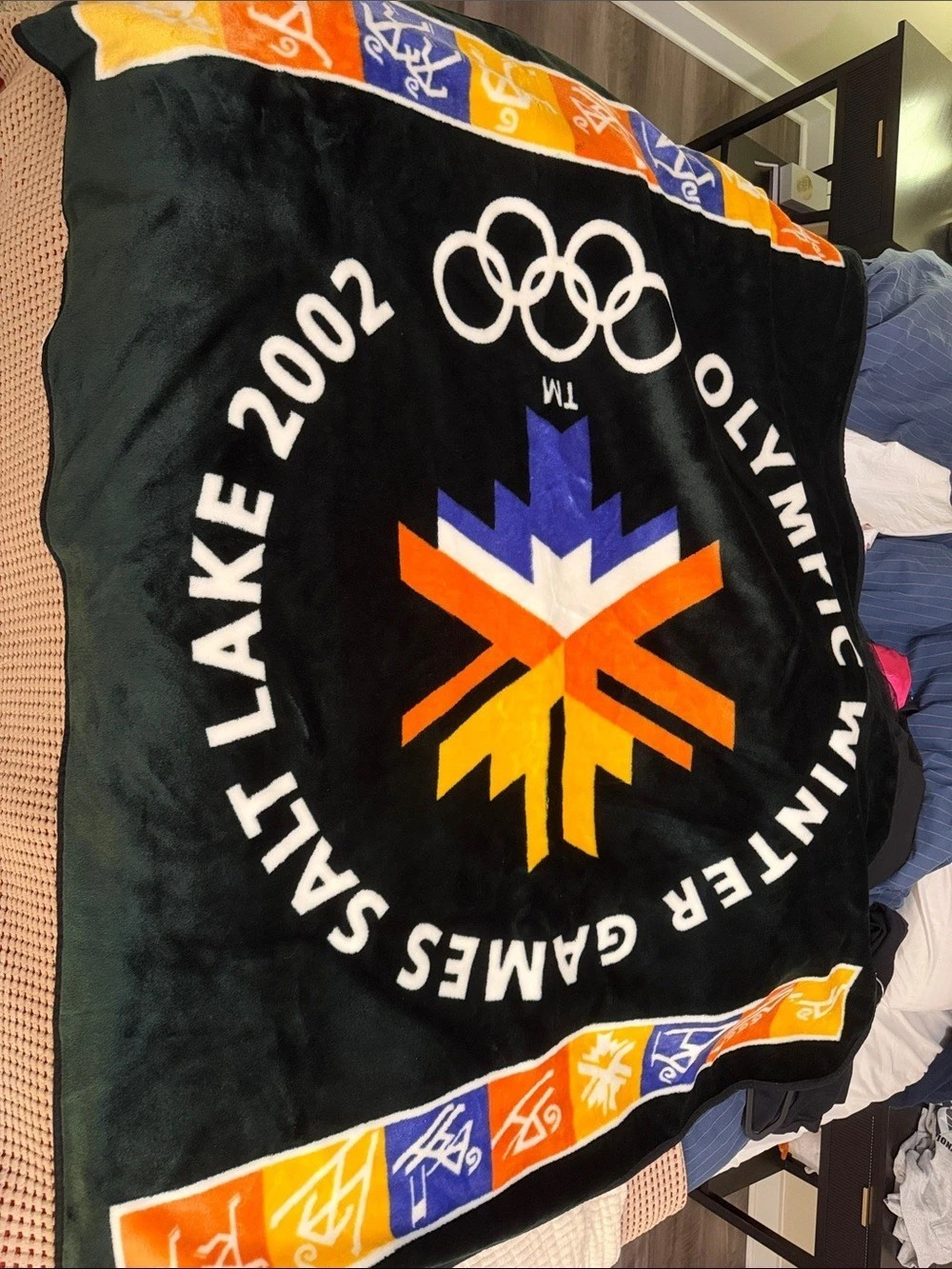 Vintage Salt Lake 2002 Olympic Winter Games Throw Blanket